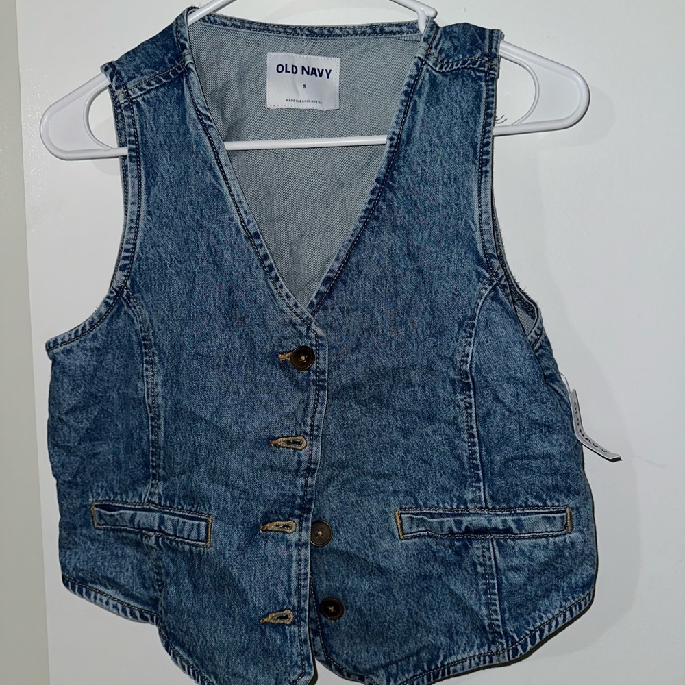 Old Navy Classic Blue Denim Vest